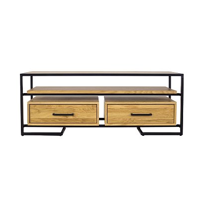 Televizní stolek RV370 kombinovaný z přírodního dubu 135x42x50cm - Dub přírodní