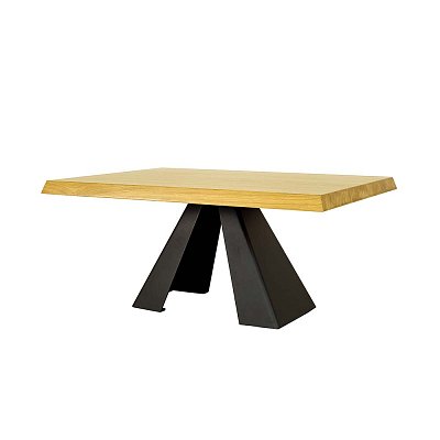 Jídelní stůl ST kombinovaný z masivního přírodního dubu 100x70x45cm - Dub přírodní
