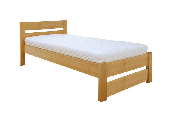 Postel z masivního buku, jednolůžko 100x200cm - Buk-přírodní
