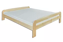 Postel z masivní borovice, dvoulůžko 160x200cm - Šedá