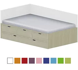 Dětská postel 120x200cm s úložným prostorem Anna - Chilli red