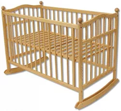 Dřevěná postýlka z masivní borovice olše š.60dl.120cm - doprodej