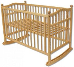 Dřevěná postýlka z masivní borovice olše š.60dl.120cm - doprodej