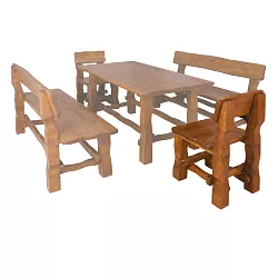 Zahradní židle z masivního olšového dřeva,lakovaná 45x54x86cm - Olše přírodní