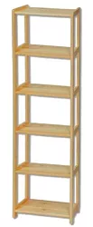 Regál z masivní borovice RG121š.60xv.200xhl.30cm - Borovice