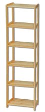 Regál z masivní borovice RG121 š.80xv.200xhl.30cm - Borovice