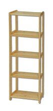 Regál z masivní borovice RG123 š.70xv.150xhl.30cm - Borovice