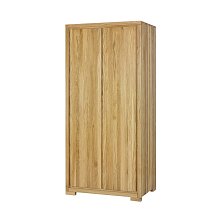 Šatní skříň z masivního přírodního dubu 90x60x195cm - Dub bělený