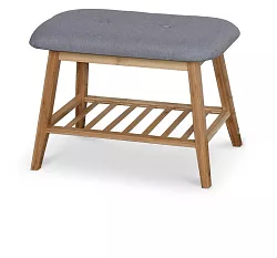 Dřevěný botník/lavička 60x30x44cm - Přírodní 