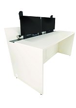 Moderní dvoumístný žákovský stůl do počítačových a jazykových učeben