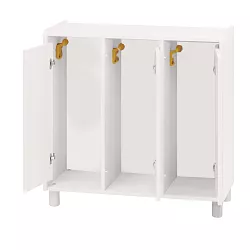 Úložný prostor se třemi oddělenými přihrádkami na šaty - Bílá