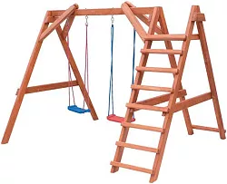 Dřevěná konstrukce pro zavěšení houpaček a skluzavky 280x230x210cm - Týk