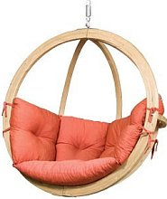 KOKO - křeslo závěsné z masivního smrkového dřeva pr.120cm - Červená