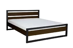 Postel z masivního přírodního dubu, jednolůžko 120x200cm - Dub medový