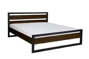 Postel z masivního přírodního dubu, dvoulůžko 160x200cm - Dub dark