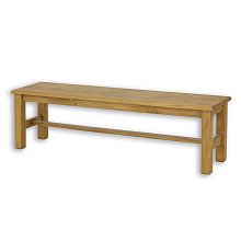 ATYP-Jídelní lavice z masivní borovice,150x45x40 cm - Rustikal - BEZ POVRCHOVÉ ÚPRAVY