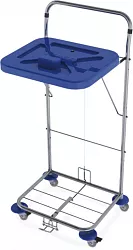 Vozík na sběr prádla, nožní ovládání - Modré víko