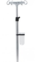 Infuzní stojan s plastovými háčky teleskopický