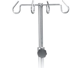 Infuzní stojan s kovovými háčky teleskopický