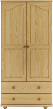 Skříň dvoudvéřová z masivní borovice 90x57x190cm - Borovice