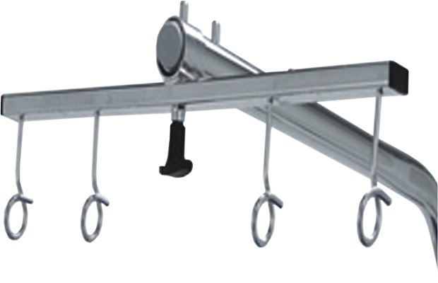 Držák na infuze chromovaný, 4 háčky