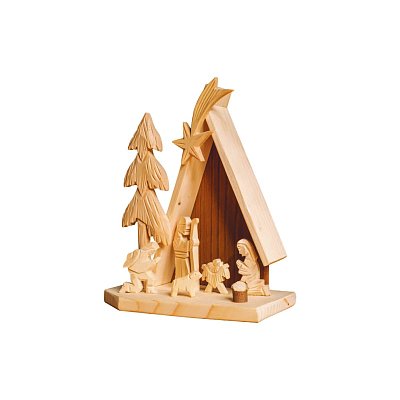 Dřevěný betlém - v.22cm