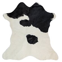 Hovězí kůže MINI 71x70 - Bíločerná