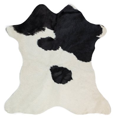 Hovězí kůže MINI 71x70 - Bíločerná