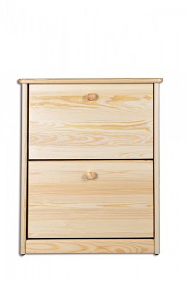 Botník s výklopnými zásuvkami z masivní borovice 57x29x80cm - Borovice - výstavní kus