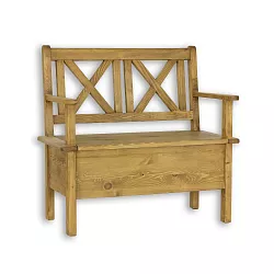 Jídelní lavice z masivní borovice, 100x96x53cm - Rustikal