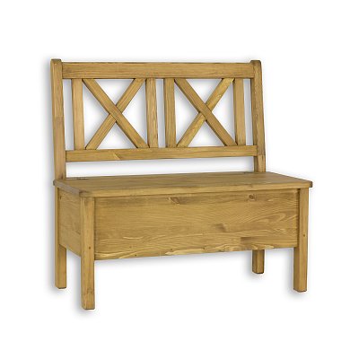 Jídelní lavice z masivní borovice, 100x96x53cm - Rustikal