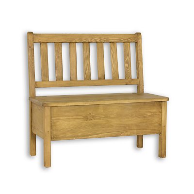 Jídelní lavice z masivní borovice, 120x96x53 cm - Rustikal