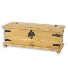 Truhla z masivní borovice 126x48x50cm - Rustikal