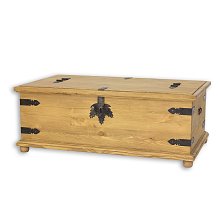 Truhla z masivní borovice 126x48x75cm - Rustikal