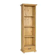 Knihovna z masivní borovice, 61x195x43 - Rustikal