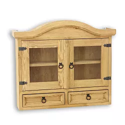 Vitrína z masivní borovice 80x68x19cm cm - Rustikal