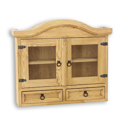 Vitrína z masivní borovice 80x68x19cm cm - Rustikal