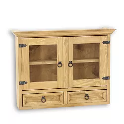 Vitrína z masivní borovice 80x68x19cm cm - Rustikal