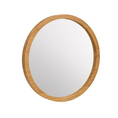 Zrcadlo z masivní borovice O 62cm - Rustikal 