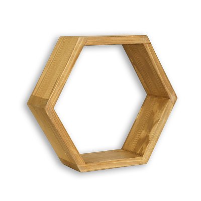 Police z masivní borovice 29x34x10cm - Rustikal 