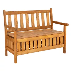 KATE - zahradní lavice s úložným prostorem z masivního dřeva, 115x90x60cm 