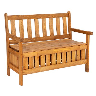 KATE - zahradní lavice s úložným prostorem z masivního dřeva, 115x90x60cm 