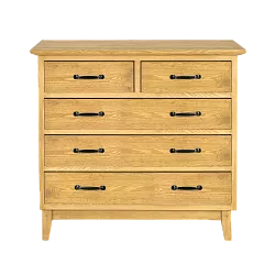 Komoda zásuvková z masivní borovice 90x85x43 cm - Rustikal - jasný vosk