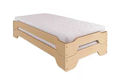 Postel z masivní borovice, stohovatelná 90x200cm - Borovice