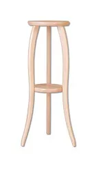 Stojan na květiny s poličkami z bukového dřeva výška 75cm - Dub