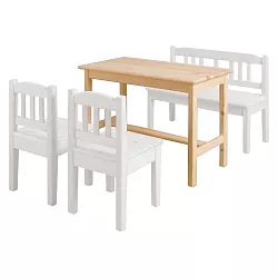 Jídelní stolek dětský z masivní borovice 75x38x50cm - Dub