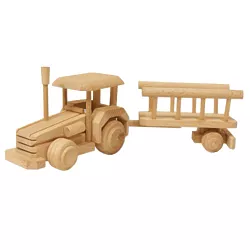 Maketa traktor z masivního buku