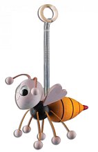 Figurka včela na pružince z masivní borovice výška 13cm