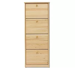 Botník s výklopnými zásuvkami z masivní borovice 57x29x150cm - Borovice