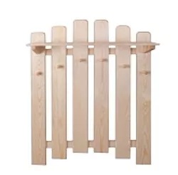 Věšáková stěna z masivní borovice 70x26x89cm - Ořech - DOPRODEJ